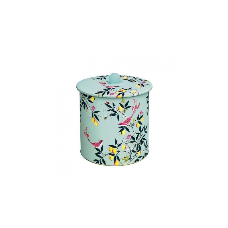 Boite en métal bleu